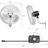 image:imageROVSUN 20inch Wall Mounted Fan with BLDC Motor amp Remote Control High Velocity Industrial Wall Fan with Wired Remote 4Speed Outdoor Fan Waterproof Oscillating Wallmount Fan for Garage Gym Patio18 Wall Fan