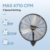 image:imageROVSUN 20inch Wall Mounted Fan with BLDC Motor amp Remote Control High Velocity Industrial Wall Fan with Wired Remote 4Speed Outdoor Fan Waterproof Oscillating Wallmount Fan for Garage Gym Patio20 Wall Fan