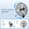 image:imageROVSUN 20inch Wall Mounted Fan with BLDC Motor amp Remote Control High Velocity Industrial Wall Fan with Wired Remote 4Speed Outdoor Fan Waterproof Oscillating Wallmount Fan for Garage Gym Patio20 Wall Fan