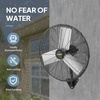 image:imageROVSUN 20inch Wall Mounted Fan with BLDC Motor amp Remote Control High Velocity Industrial Wall Fan with Wired Remote 4Speed Outdoor Fan Waterproof Oscillating Wallmount Fan for Garage Gym Patio20 Wall Fan
