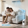 image:imageROVSUN 32inch Bladeless Tower Fan Quiet Smart Bladeless Fan for Bedroom 90Oscillating Cooling Fan with 3 Speeds 3 Modes 12H Timer Compact Tower Fan with Remote Safe Design for Home Bedroom38