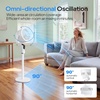 image:imageROVSUN 3in1 Standing Fan 9090Omnidirectional Oscillating Fan for Bedroom 43inch Pedestal amp Tabletop Fan with Remote Touch Control 3 Modes 8 Speeds 9H Timer and Adjustable Height WhiteWhite