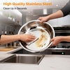 image:imageROVSUN Chafing Dishes for Buffet 4 Pack 6QT Round Chafing Dish Buffet Set with Glass Lid amp Lid Holder Stainless Steel Chafers and Buffet Warmers Sets for Party Wedding Catering Events Rose GoldRose Gold