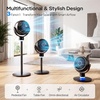 image:imageROVSUN Standing Fan for Bedroom 12090Omnidirectional Oscillating Fan 40 Air Circulator Pedestal amp Tabletop Fan with Adjustable Height Remote LED Display 3Speed and 12H Timer BlackBlack40
