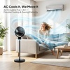 image:imageROVSUN Standing Fan for Bedroom 12090Omnidirectional Oscillating Fan 40 Air Circulator Pedestal amp Tabletop Fan with Adjustable Height Remote LED Display 3Speed and 12H Timer BlackBlack40