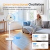 image:imageROVSUN Standing Fan for Bedroom 12090Omnidirectional Oscillating Fan 40 Air Circulator Pedestal amp Tabletop Fan with Adjustable Height Remote LED Display 3Speed and 12H Timer BlackWhite40