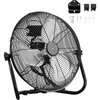 image:imageROVSUN 16 High Velocity Floor Fan with WallMounting System 3Speed Heavy Duty Metal Industrial Fan with Adjustable Tilt Wall Mount Fan Cooling for Commercial Garage Workshop Greenhouse and Gym16