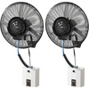 image:imageROVSUN 20 Outdoor Misting Wall Fan with Water Tank Industrial Wall Mount Mist Fan with BLDC Motor 4Speed High Velocity Waterproof Oscillating Fan Workshop Patio Greenhouse Commercial UL Listed302pack