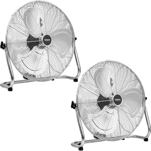 image:imageROVSUN 16 High Velocity Floor Fan with WallMounting System 3Speed Heavy Duty Metal Industrial Fan with Adjustable Tilt Wall Mount Fan Cooling for Commercial Garage Workshop Greenhouse and Gym12 2pack