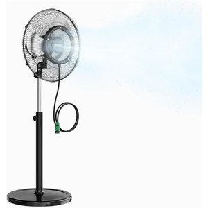 image:imageROVSUN 18 Pedestal Misting Fan with 5L132Gal Water Tank for Humidifier 120Oscillating Standing Mister Fan with 3 Speeds amp 75H Timer Remote amp Panel Control and Wheels Cooling for Home Patio20inch