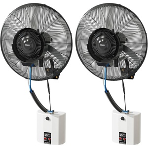 image:imageROVSUN 20 Outdoor Misting Wall Fan with Water Tank Industrial Wall Mount Mist Fan with BLDC Motor 4Speed High Velocity Waterproof Oscillating Fan Workshop Patio Greenhouse Commercial UL Listed302pack