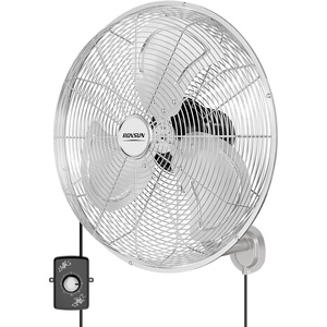 image:imageROVSUN 20inch Wall Mounted Fan with BLDC Motor amp Remote Control High Velocity Industrial Wall Fan with Wired Remote 4Speed Outdoor Fan Waterproof Oscillating Wallmount Fan for Garage Gym Patio18 Wall Fan