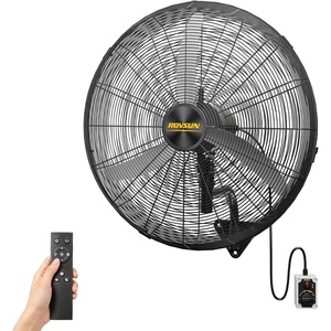 image:imageROVSUN 20inch Wall Mounted Fan with BLDC Motor amp Remote Control High Velocity Industrial Wall Fan with Wired Remote 4Speed Outdoor Fan Waterproof Oscillating Wallmount Fan for Garage Gym Patio26 with Remote