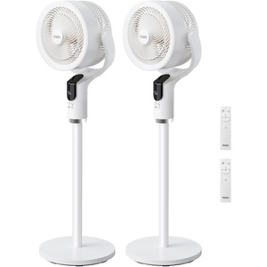 image:imageROVSUN 3in1 Standing Fan 9090Omnidirectional Oscillating Fan for Bedroom 43inch Pedestal amp Tabletop Fan with Remote Touch Control 3 Modes 8 Speeds 9H Timer and Adjustable Height WhiteWhite2pack