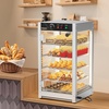image:imageROVSUN 3Tier Commercial Food Warmer 15 Pizza Warmer Food Warmer Display with LED Adjustable Lighting Glass Door Removable Shelves Countertop Electric Food Warmer for Buffet Restaurant 110V 800W5 Tier15