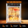 image:imageROVSUN 3Tier Commercial Food Warmer 15 Pizza Warmer Food Warmer Display with LED Adjustable Lighting Glass Door Removable Shelves Countertop Electric Food Warmer for Buffet Restaurant 110V 800W3 Tier15