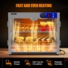 image:imageROVSUN 3Tier Commercial Food Warmer 15 Pizza Warmer Food Warmer Display with LED Adjustable Lighting Glass Door Removable Shelves Countertop Electric Food Warmer for Buffet Restaurant 110V 800W2 Tier24
