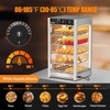 image:imageROVSUN 3Tier Commercial Food Warmer 15 Pizza Warmer Food Warmer Display with LED Adjustable Lighting Glass Door Removable Shelves Countertop Electric Food Warmer for Buffet Restaurant 110V 800W5 Tier15