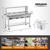 image:imageROVSUN 96QT Electric Commercial Food Warmer 2000W 12Pan Steam Table 8QTPan Stainless Steel Bain Marie wOvershelf Undershelf Separate Temperature Control amp Lid Acrylic Shield for Buffet Restaurant96QT