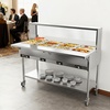 image:imageROVSUN 96QT Electric Commercial Food Warmer 2000W 12Pan Steam Table 8QTPan Stainless Steel Bain Marie wOvershelf Undershelf Separate Temperature Control amp Lid Acrylic Shield for Buffet Restaurant96QT