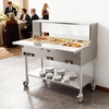image:imageROVSUN 96QT Electric Commercial Food Warmer 2000W 12Pan Steam Table 8QTPan Stainless Steel Bain Marie wOvershelf Undershelf Separate Temperature Control amp Lid Acrylic Shield for Buffet Restaurant72QT
