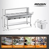 image:imageROVSUN 96QT Electric Commercial Food Warmer 2000W 12Pan Steam Table 8QTPan Stainless Steel Bain Marie wOvershelf Undershelf Separate Temperature Control amp Lid Acrylic Shield for Buffet Restaurant120QT
