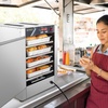 image:imageROVSUN Hot Box Food Warmer Pizza Warmer wWater Tray Removable Shelves Hot Holding Cabinet Pretzel Warmer Commercial Electric Food Warmer Countertop for Restaurant Catering 5 TierSingle Door4 TierSingle Door