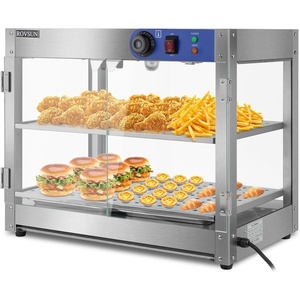 image:imageROVSUN 3Tier Commercial Food Warmer 15 Pizza Warmer Food Warmer Display with LED Adjustable Lighting Glass Door Removable Shelves Countertop Electric Food Warmer for Buffet Restaurant 110V 800W2 Tier24