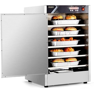 image:imageROVSUN Hot Box Food Warmer Pizza Warmer wWater Tray Removable Shelves Hot Holding Cabinet Pretzel Warmer Commercial Electric Food Warmer Countertop for Restaurant Catering 5 TierSingle Door5 TierSingle Door