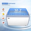 image:imageROVSUN 127 CuFt Commercial Ice Cream Freezer ETL NSF Certified 50 Ice Cream Display Case Glass Top Chest Freezer wLED Light 4 Removable Baskets Lockable Wheels Sliding Door for Store Supermaket127 CuFt