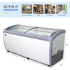image:imageROVSUN 127 CuFt Commercial Ice Cream Freezer ETL NSF Certified 50 Ice Cream Display Case Glass Top Chest Freezer wLED Light 4 Removable Baskets Lockable Wheels Sliding Door for Store Supermaket19 CuFt
