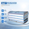 image:imageROVSUN 127 CuFt Commercial Ice Cream Freezer ETL NSF Certified 50 Ice Cream Display Case Glass Top Chest Freezer wLED Light 4 Removable Baskets Lockable Wheels Sliding Door for Store Supermaket19 CuFt