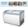image:imageROVSUN 19 CuFt Commercial Ice Cream Freezer ETL NSF Certified 71 Ice Cream Display Case Glass Top Chest Freezer wLED Light 6 Removable Baskets Lockable Wheels Sliding Door for Store Supermaket127 CuFt