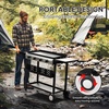 image:imageROVSUN 2 Burner Portable Propane Griddle with Electronic Ignition 20000 BTU Rolling Flat Top Gas Grill with Nonstick Enameled Tray Side Shelves amp Regulator for Outdoor Cooking Camping BBQ Tailgating4 burner with cart