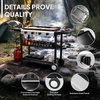 image:imageROVSUN 2 Burner Portable Propane Griddle with Electronic Ignition 20000 BTU Rolling Flat Top Gas Grill with Nonstick Enameled Tray Side Shelves amp Regulator for Outdoor Cooking Camping BBQ Tailgating4 burner with cart
