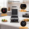 image:imageROVSUN 813 Commercial Panini Press Grill 3600W Stainless Steel Electric Countertop Sandwich Maker with Adjustable Temp 122F572F For Steak Burgers Home amp Restaurant Use 110V Silver121228