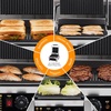 image:imageROVSUN 813 Commercial Panini Press Grill 3600W Stainless Steel Electric Countertop Sandwich Maker with Adjustable Temp 122F572F For Steak Burgers Home amp Restaurant Use 110V Silver121228