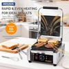 image:imageROVSUN 813 Commercial Panini Press Grill 3600W Stainless Steel Electric Countertop Sandwich Maker with Adjustable Temp 122F572F For Steak Burgers Home amp Restaurant Use 110V Silver121228