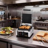image:imageROVSUN 813 Commercial Panini Press Grill 3600W Stainless Steel Electric Countertop Sandwich Maker with Adjustable Temp 122F572F For Steak Burgers Home amp Restaurant Use 110V Silver121228