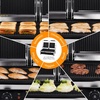 image:imageROVSUN 813 Commercial Panini Press Grill 3600W Stainless Steel Electric Countertop Sandwich Maker with Adjustable Temp 122F572F For Steak Burgers Home amp Restaurant Use 110V Silver122 x 222 x 8