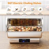 image:imageROVSUN 9 QT Electric Chafing Dishes for Buffet 3 Pack Roll Top Chafing Dish Buffet Set with Temperature Control Chafers and Buffet Warmers with Full amp Half Size Pan for Party Wedding Catering1 Pack
