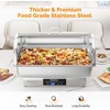 image:imageROVSUN 9 QT Electric Chafing Dishes for Buffet 3 Pack Roll Top Chafing Dish Buffet Set with Temperature Control Chafers and Buffet Warmers with Full amp Half Size Pan for Party Wedding Catering3 Pack