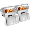 image:imageROVSUN 9 QT Electric Chafing Dishes for Buffet 3 Pack Roll Top Chafing Dish Buffet Set with Temperature Control Chafers and Buffet Warmers with Full amp Half Size Pan for Party Wedding Catering2 Pack