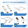 image:imageROVSUN NoDrill Window AC Bracket Heavy Duty Steel Support Bracket for Window Air Conditioner with 3Minute Quick Installation Fits Most Single amp DoubleHung Windows Holds Up to 220 lbs1 Pack