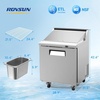image:imageROVSUN 49 W Sandwich Salad Prep Table Refrigerator ETL NSF 136 CuFt Commercial Refrigerator Salad Bar Stainless Steel w12 Pans Cutting Board Lockable Wheels Front Door for Restaurant29 W with 8 Pans