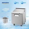 image:imageROVSUN 49 W Sandwich Salad Prep Table Refrigerator ETL NSF 136 CuFt Commercial Refrigerator Salad Bar Stainless Steel w12 Pans Cutting Board Lockable Wheels Front Door for Restaurant29 W with 12 Pans