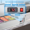 image:imageROVSUN Refrigerated Condiment Prep Station 59 Sandwich Prep Table ETL NSF 342QT Salad Bar Prep Rail wAuto Defrost Temp Control Stainless Steel Cover amp 6  13 Pan for Restaurant Food TruckStainless 48