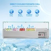 image:imageROVSUN Refrigerated Condiment Prep Station 59 Sandwich Prep Table ETL NSF 342QT Salad Bar Prep Rail wAuto Defrost Temp Control Stainless Steel Cover amp 6  13 Pan for Restaurant Food TruckGlass 48
