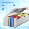 image:imageROVSUN Refrigerated Condiment Prep Station 59 Sandwich Prep Table ETL NSF 342QT Salad Bar Prep Rail wAuto Defrost Temp Control Stainless Steel Cover amp 6  13 Pan for Restaurant Food TruckStainless 48