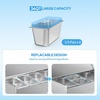 image:imageROVSUN Refrigerated Condiment Prep Station 59 Sandwich Prep Table ETL NSF 342QT Salad Bar Prep Rail wAuto Defrost Temp Control Stainless Steel Cover amp 6  13 Pan for Restaurant Food TruckStainless 59